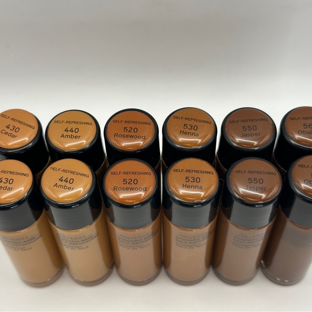 Shiseido Synchro Skin Foundation LOT - 6 Diverse Shades Collection YOU TAKE ALL! - Picture 2 of 9